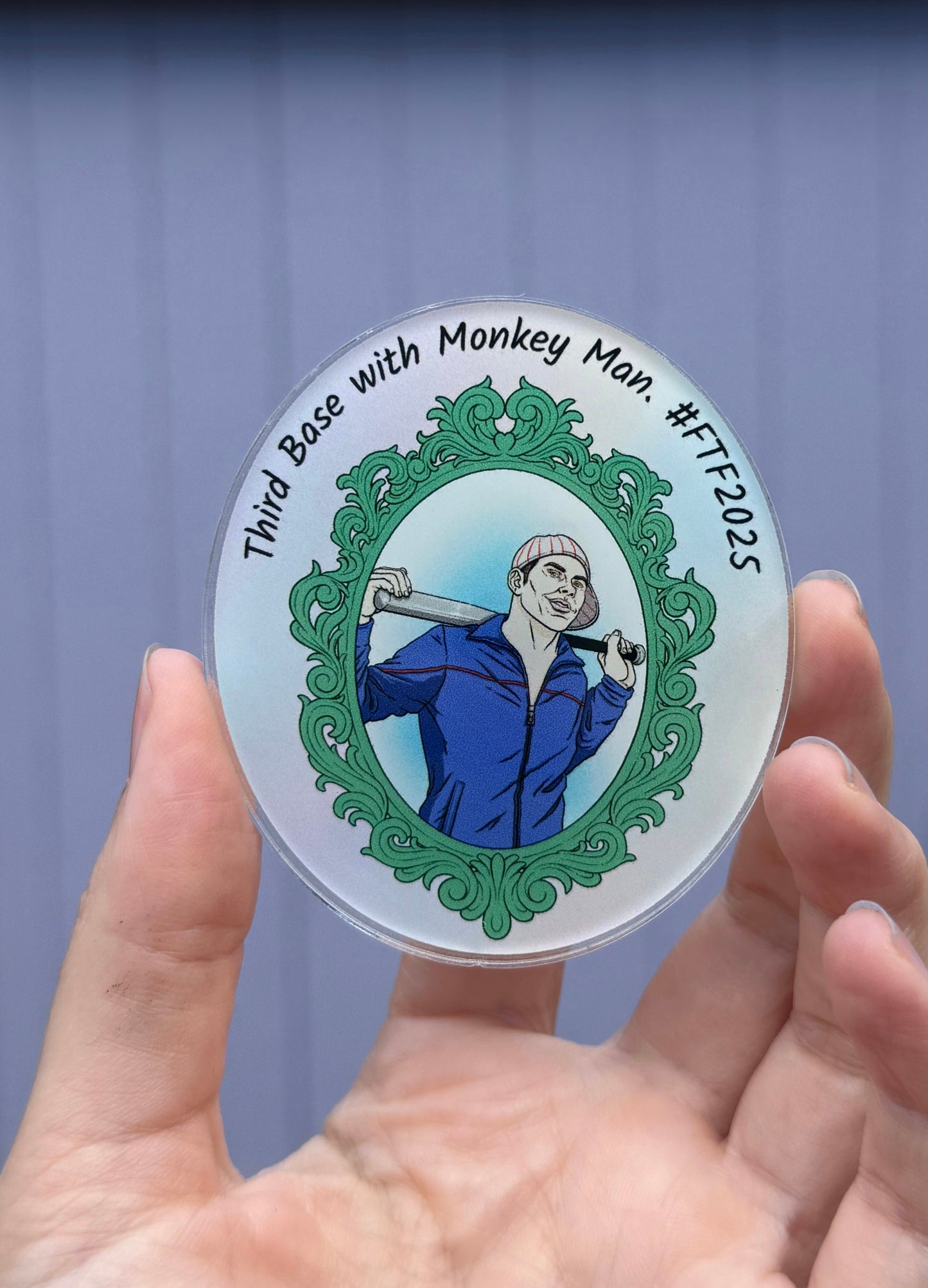 Third Base with Monkey Man. - Magnet