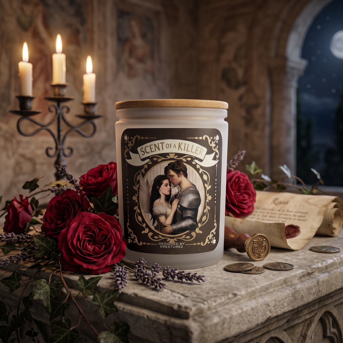 Twilight Inspired Romeo & Juliet Candle (Kreeturez Collab)
