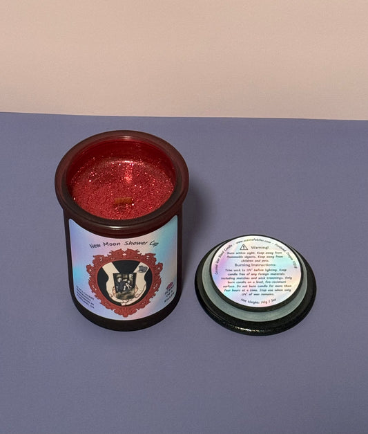 New Moon Shower Cup (Black Cherry Bombshell Parody Candle)