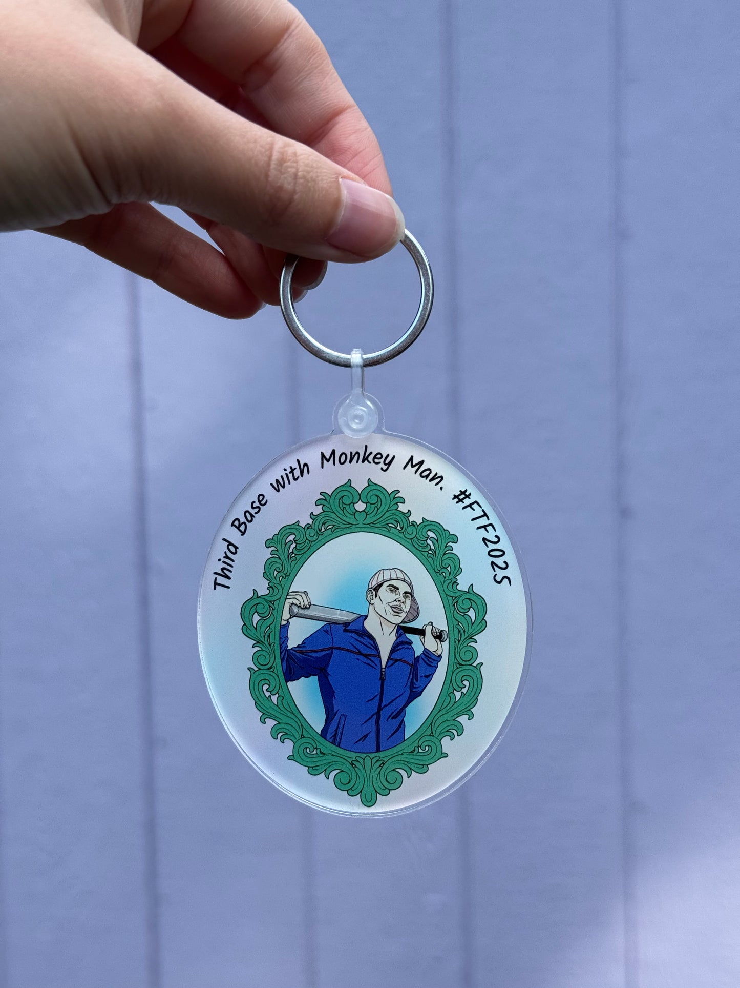Third Base with Monkey Man. - Keychain
