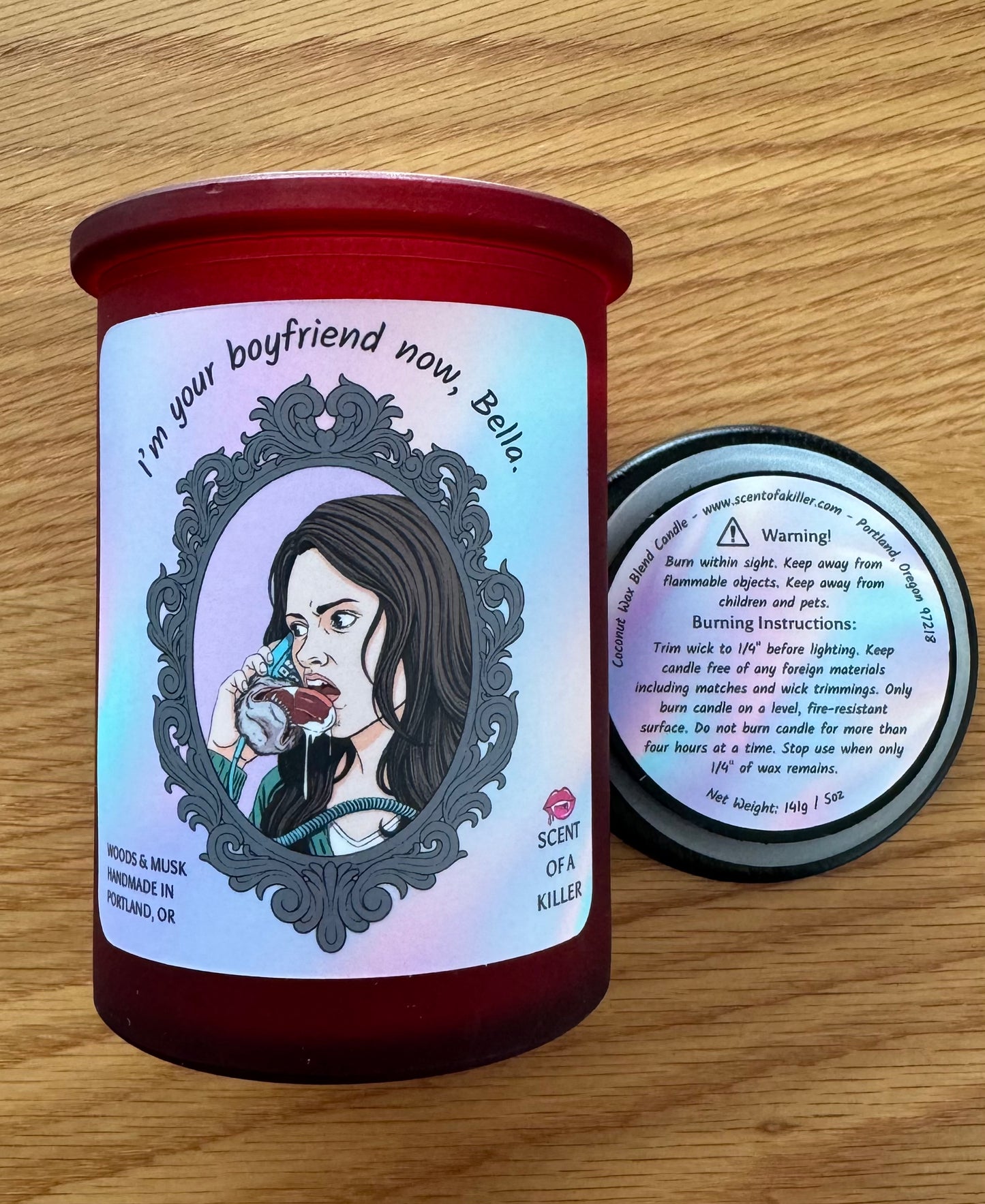 I’m your boyfriend now, Bella. (Woods & Musk Parody Candle)