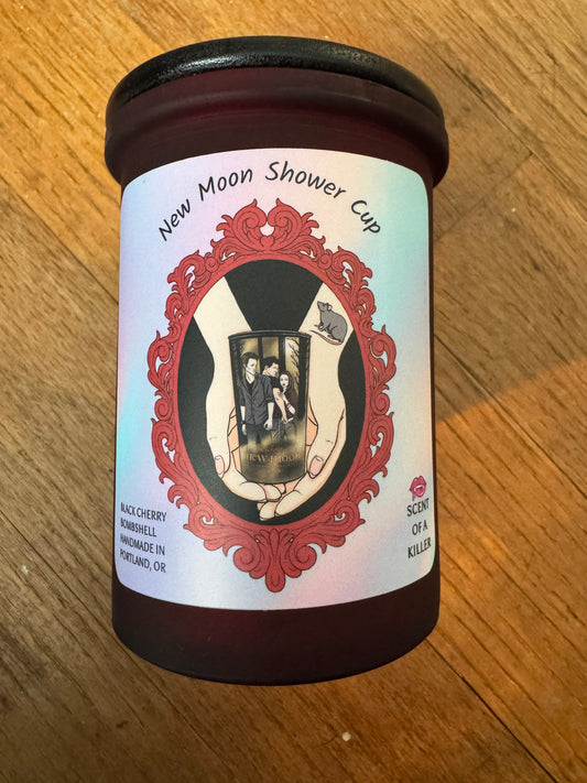 New Moon Shower Cup (Black Cherry Bombshell Parody Candle)