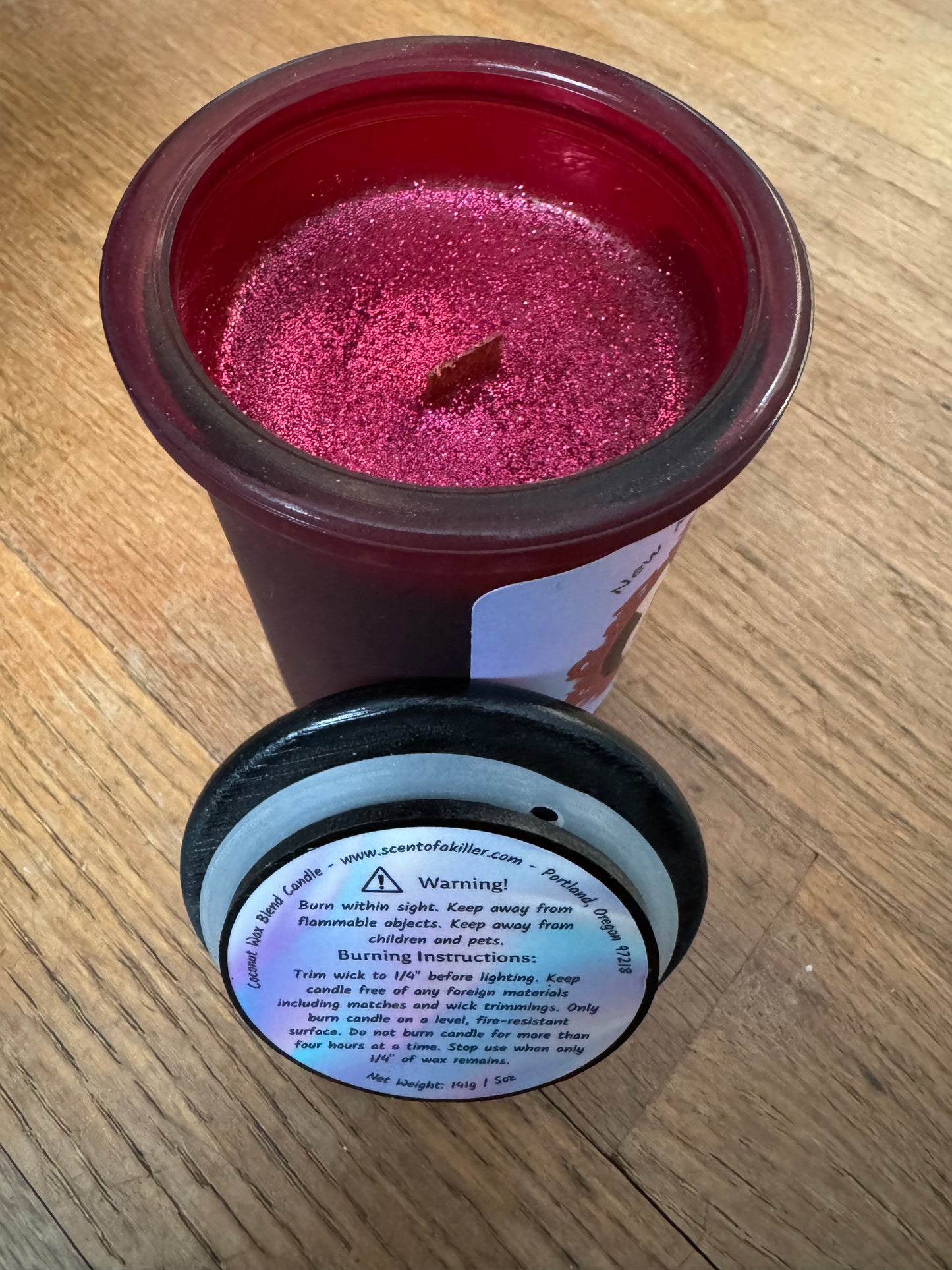 New Moon Shower Cup (Black Cherry Bombshell Parody Candle)