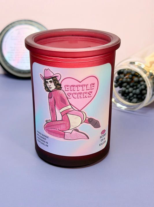 Jasper's Battle Scars (BellerisAliveArt Collab Honeysuckle Jasmine Parody Candle)