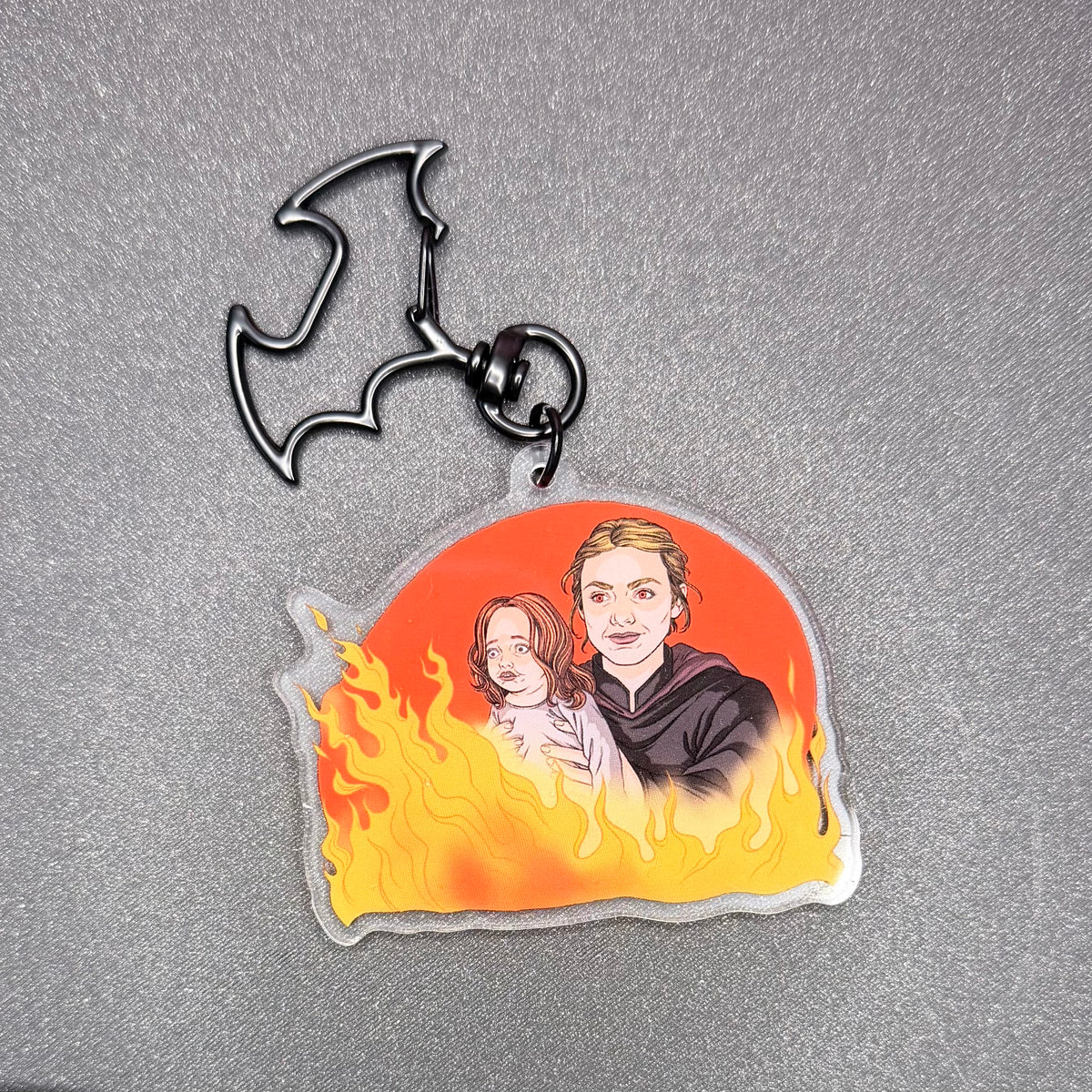 Jane Yeeting Chuckesmee (2.5” Acrylic Keychain with Bat Clasp)