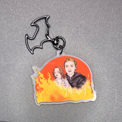 Jane Yeeting Chuckesmee (2.5” Acrylic Keychain with Bat Clasp)