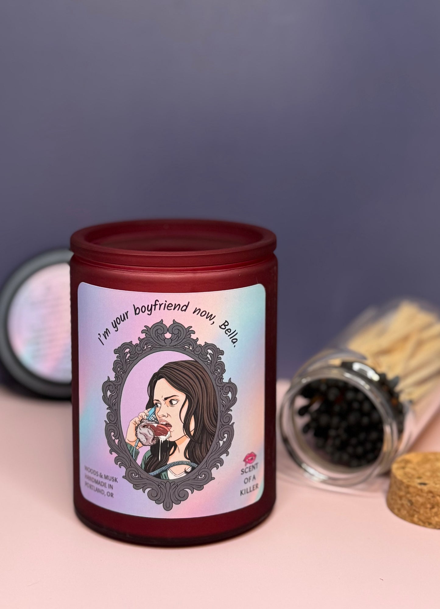 I’m your boyfriend now, Bella. (Woods & Musk Parody Candle)