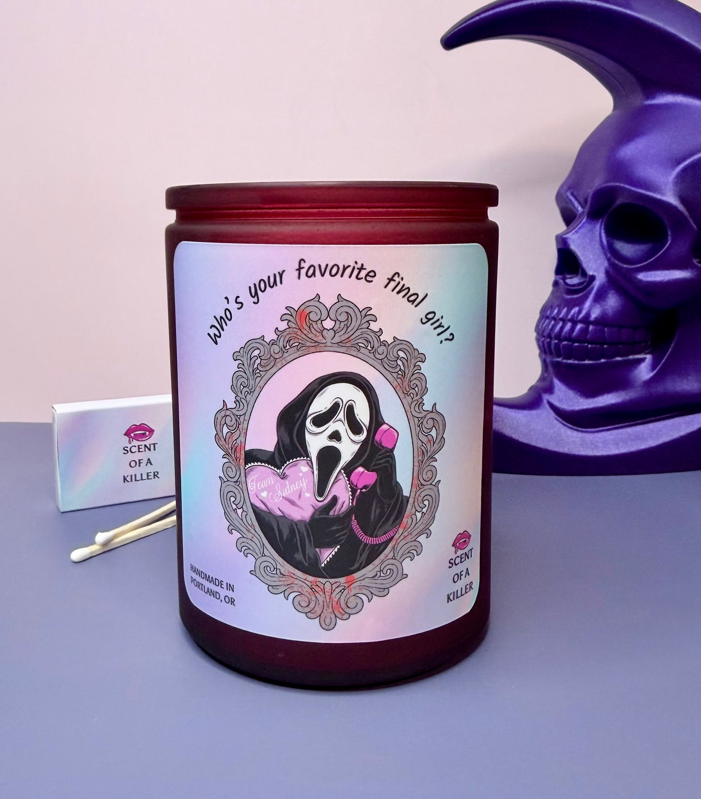 Who’s your favorite final girl? (Scented Parody Candle)