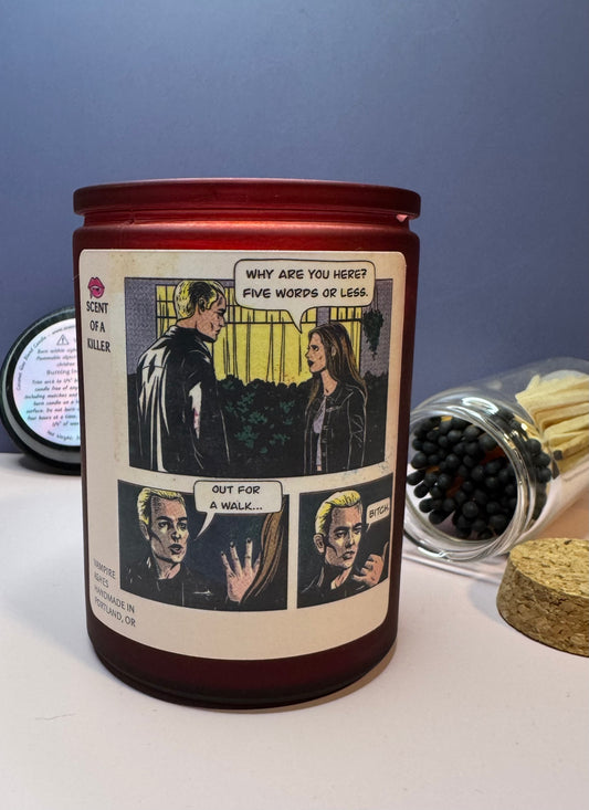 Out. For. A. Walk. [Bleep]. (BellerisAliveArt Collab Dragon’s Blood Insense Parody Candle)