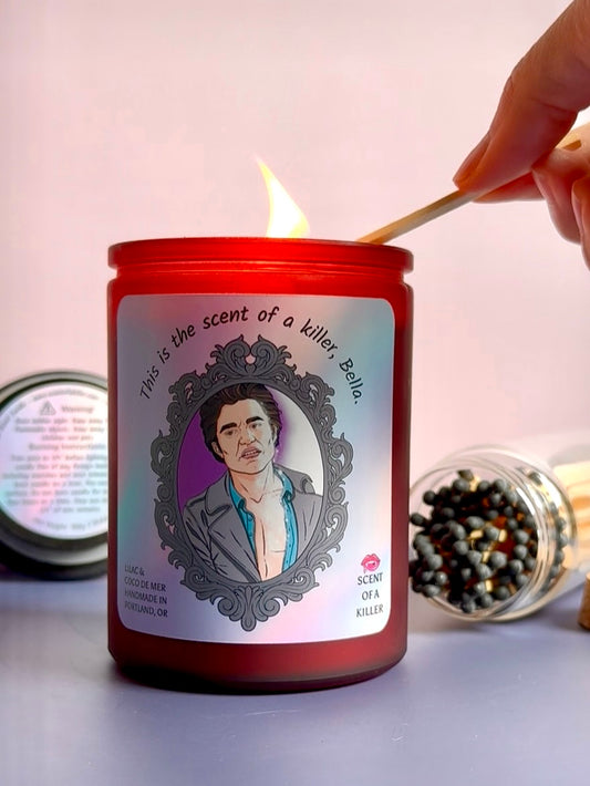 This is the scent of a killer, Bella. (Lilac & Coco de Mer Parody Candle)