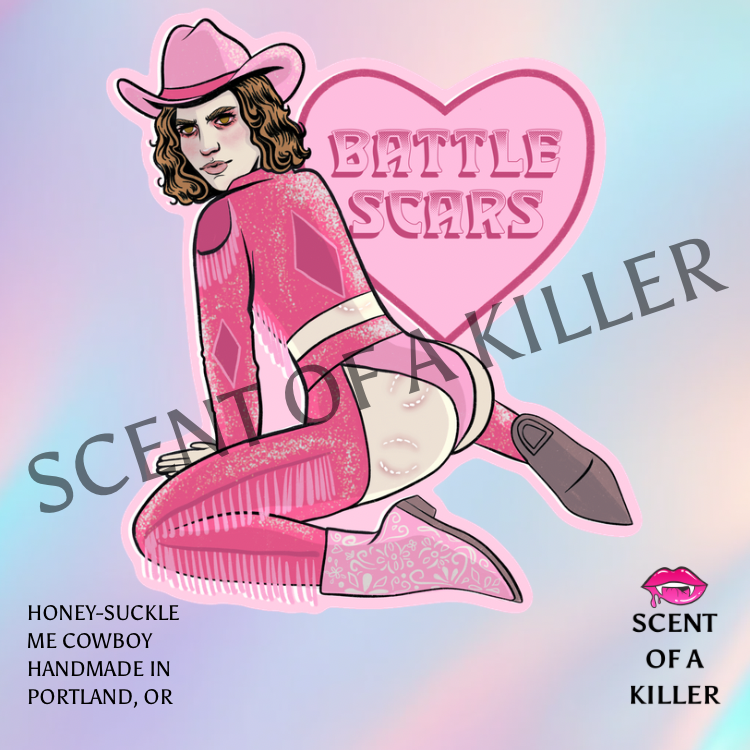 Jasper's Battle Scars (BellerisAliveArt Collab Honeysuckle Jasmine Parody Candle)