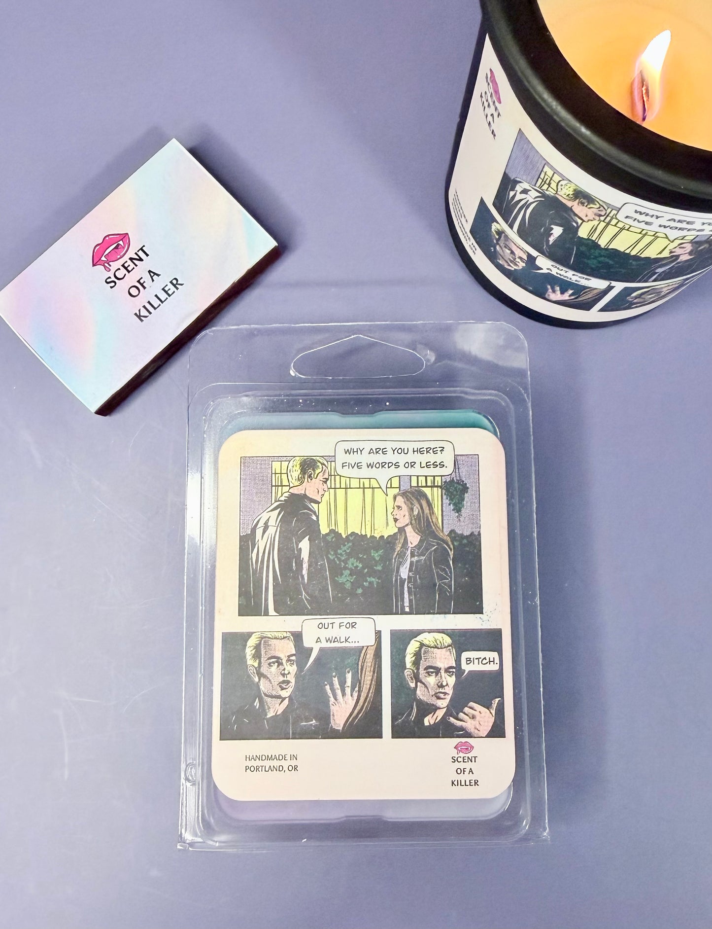 Out. For. A. Walk. [Bleep]. (2.75 Ounce Scented Parody Eco Glitter Marbled Wax Melts)