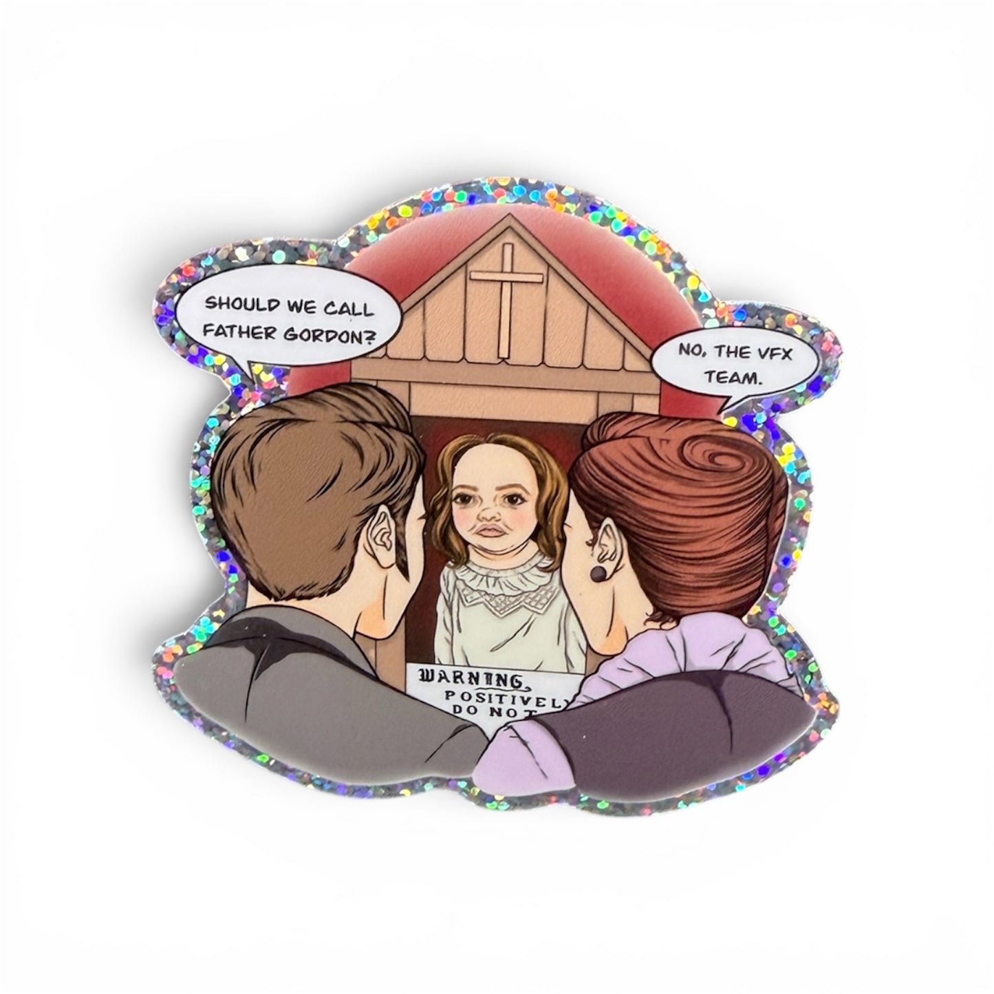 Conjuring Chuckesmee (3” Glitter Sticker)