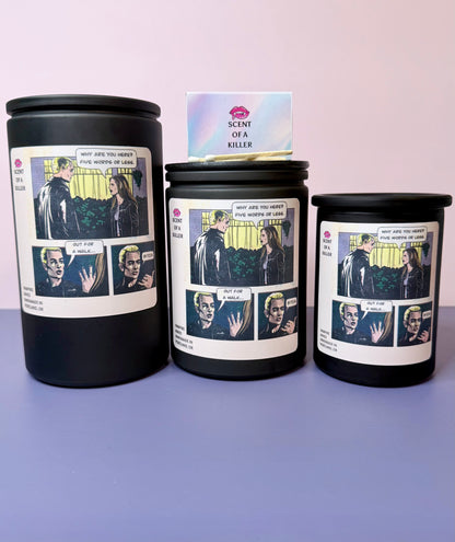 Out. For. A. Walk. [Bleep]. (BellerisAliveArt Collab Dragon’s Blood Incense Parody Candle) - Black Frosted Jar