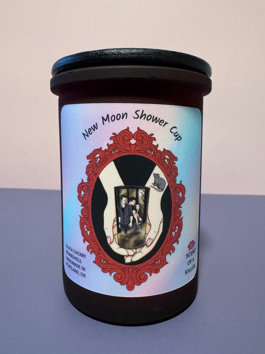 New Moon Shower Cup (Black Cherry Bombshell Parody Candle)